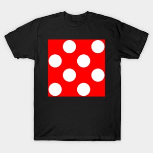 White on Red Polka Dots T-Shirt